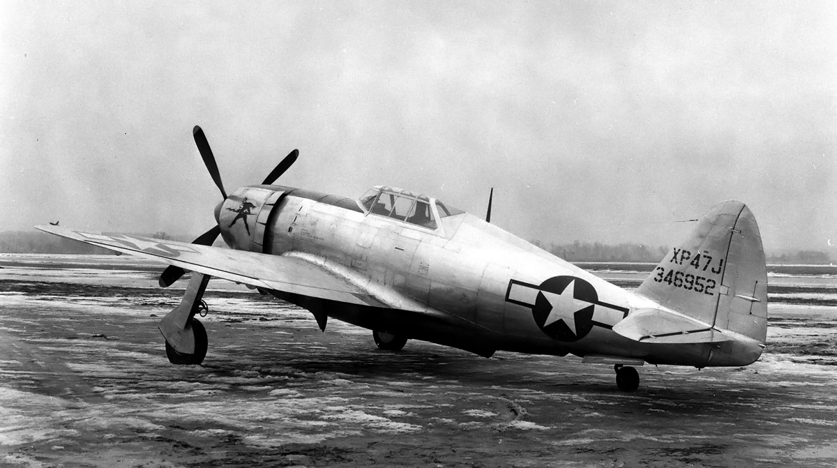 Republic XP-47J rear.